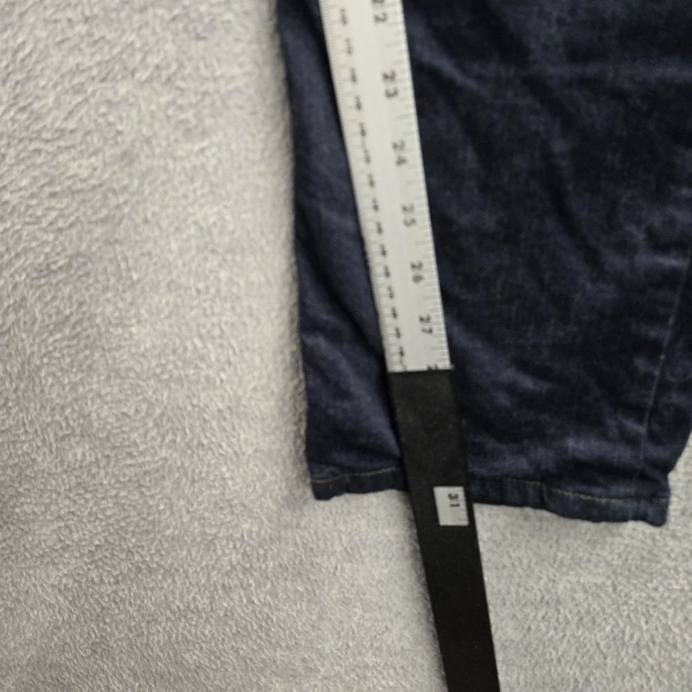Eddie Bauer Men Jeans 30X32 Dark Blue Denim Buffalo Plaid Lined Flannel‎ 31